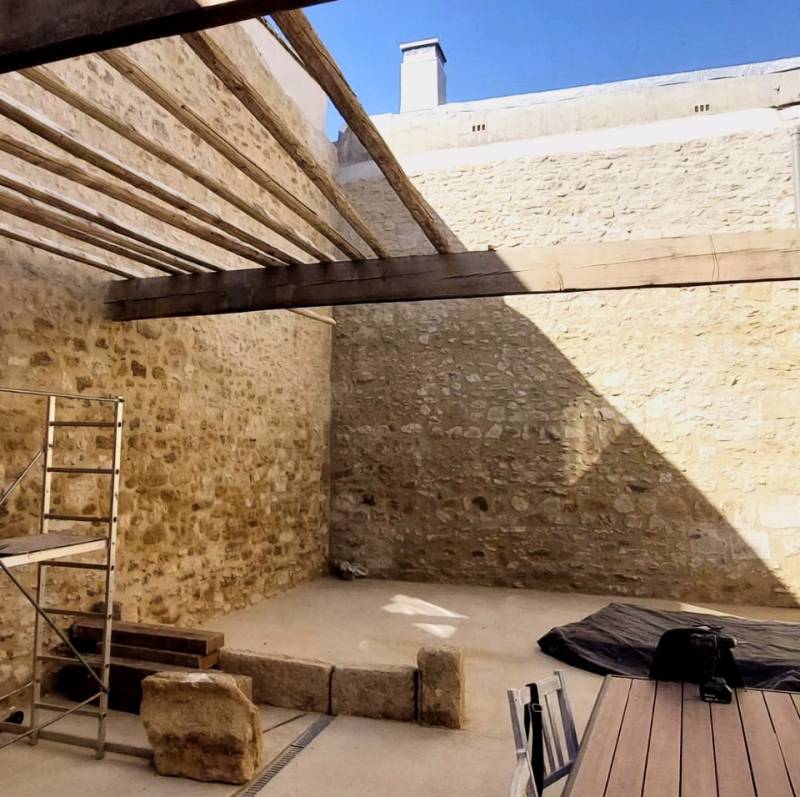Rénovation d'une grange à Fournès dans le Gard 